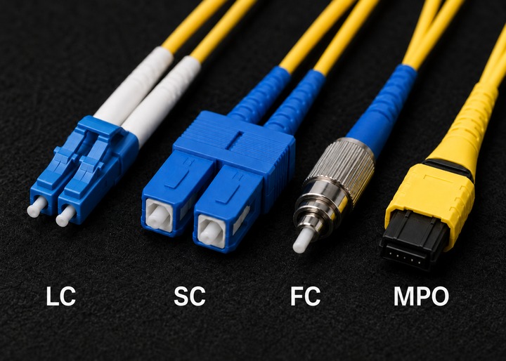 光纖接頭種類與規格完整指南：SC、LC、FC、MPO怎麼選？