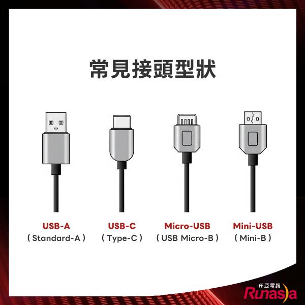 常見網路線接頭類型USB